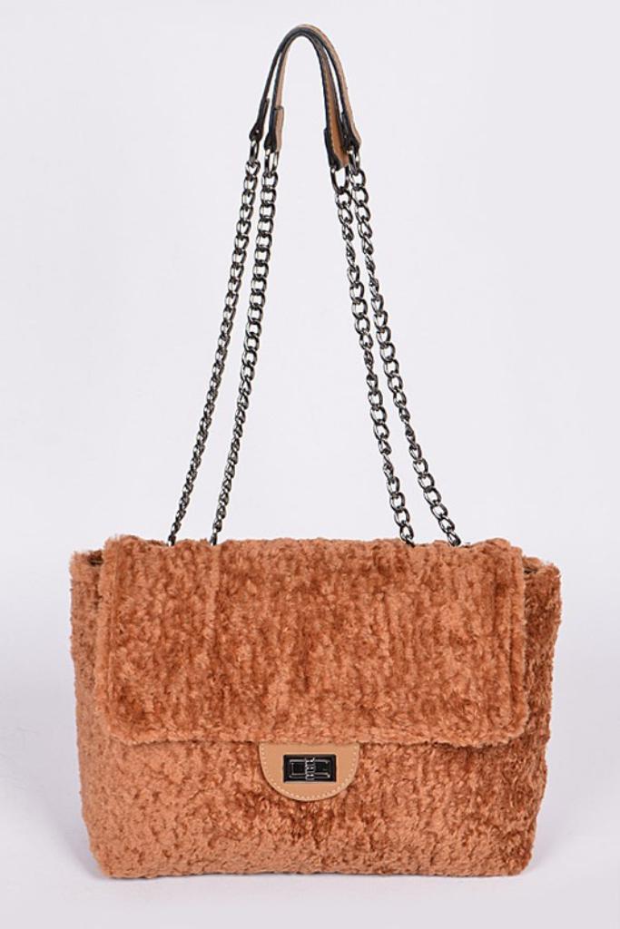 Chanel Faux Fur Flap Bag