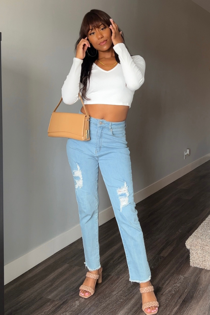 Amina Ankle Mom Jeans