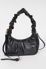 Avery Black Pleated Bag