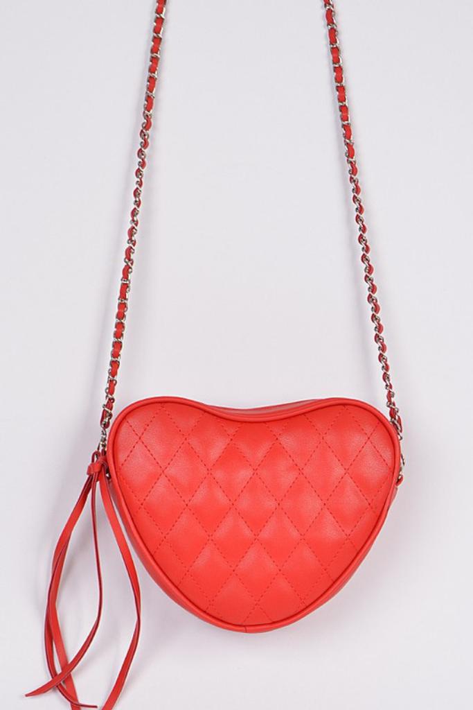 Lovely Red Heart Cross body Bag